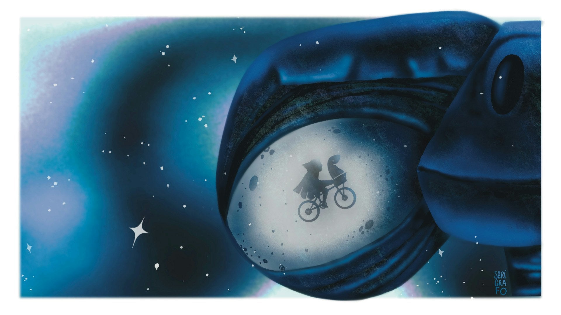 E.T. (1982) – Vuelo en bicicleta frente a la luna